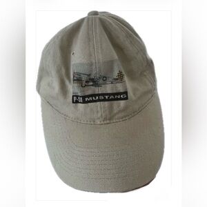OTTO P-51 Mustang Tan Cap 100% Cotton, One Size Fits